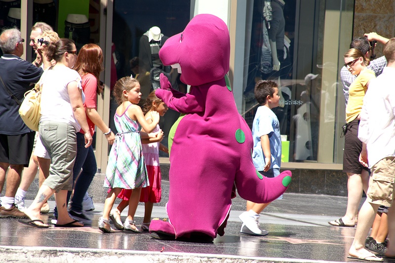 Geen idee hoe dat beest nog eens heet, maar hij was een van de vele impersonators op Hollywood.