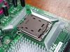 Intel Thermal Test Board for LGA775 with keep-out-zone spacers installed.