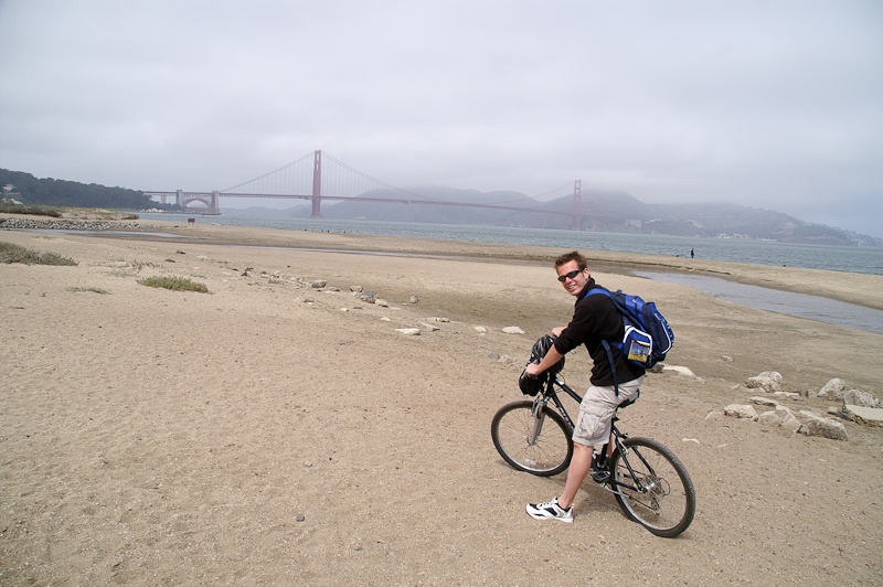 Maar het uitzicht op het strand was wel vet! Jammer van de mist die de hele dag over de Golden Gate Bridge hing