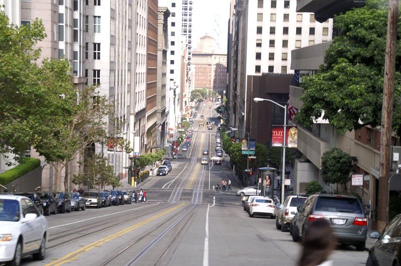 Dit is een typische straat in San Francisco
