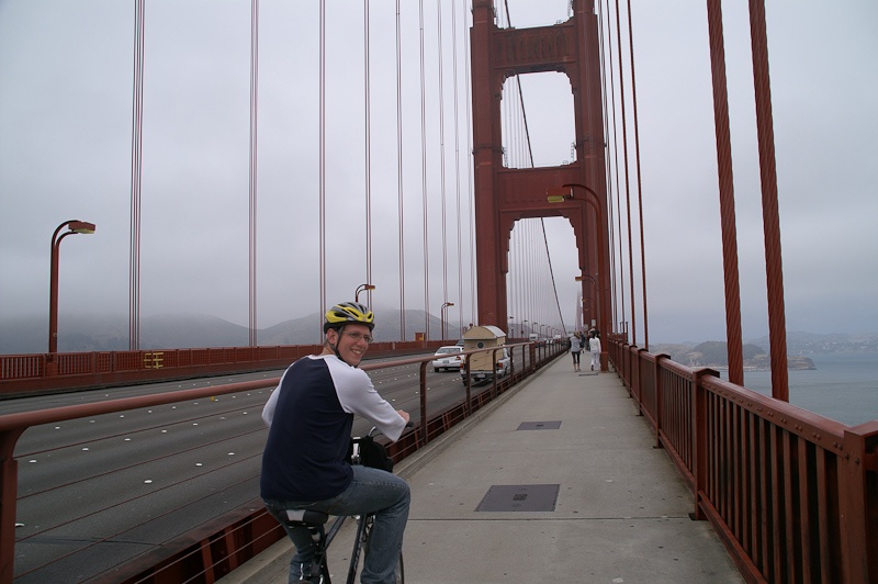 Met de fiets over de Golden Gate Bridge! \o/