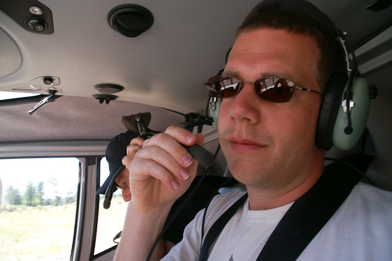 Robin in de helikopter