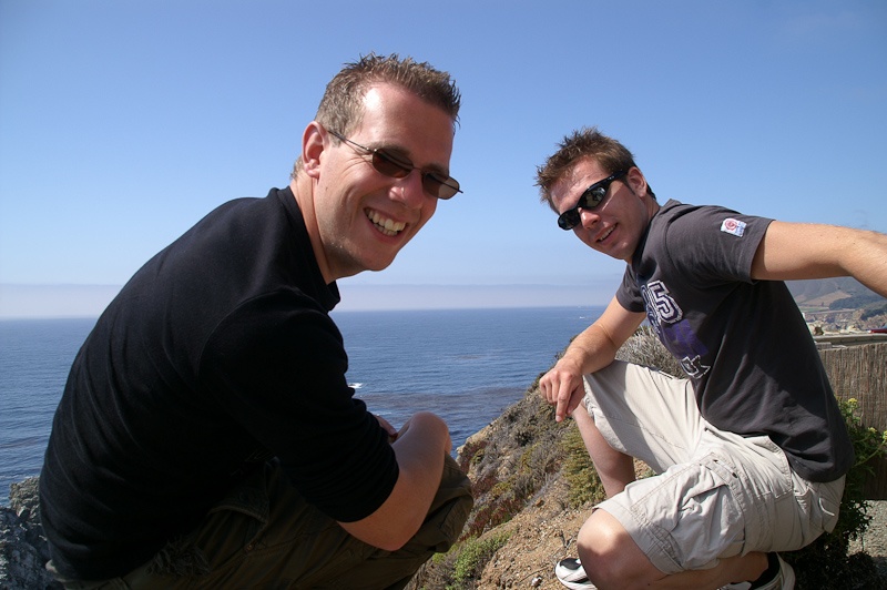 Die foto is ergens langs een strand gemaakt op weg naar Pismo Beach