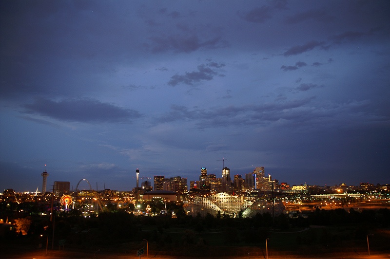 Downtown Denver at night