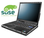 Lenovo ThinkPad met Suse-logo