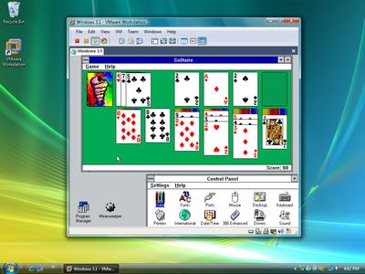 VMware Workstation - Windows 3.1 onder Windows Vista VMware Workstation - Windows 3.1 onder Windows Vista
