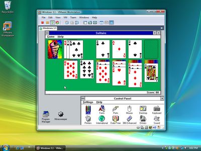 VMware Workstation - Windows 3.1 onder Windows Vista