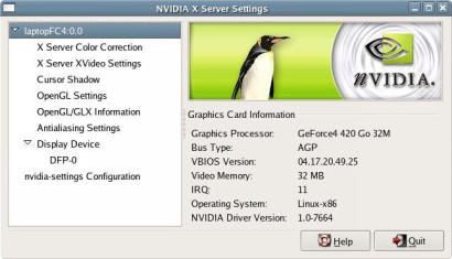 nVidia Linux Display Driver screenshot (410 pix) nVidia Linux Display Driver screenshot (410 pix)