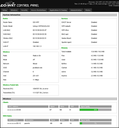 DD-WRT screenshot