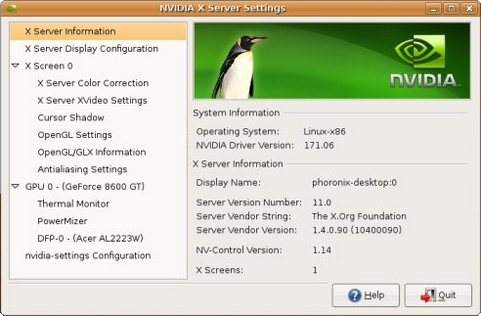 Nvidia Linux Display Driver (481 pix) Nvidia Linux Display Driver (481 pix)