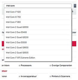Pricewatch 3.0 zoekbox met quicklinks Pricewatch 3.0 zoekbox met quicklinks