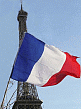 Franse vlag bij Eiffeltoren