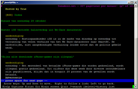 T.net in Lynx