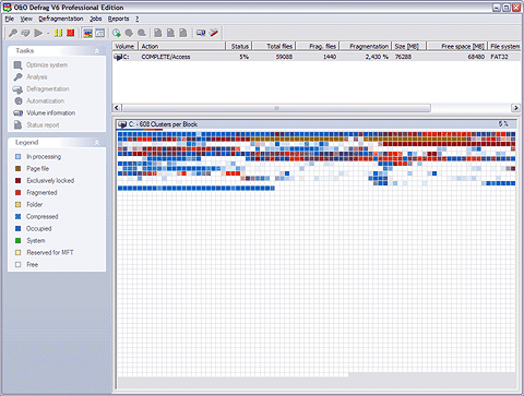 O&O Defrag V6 screenshot