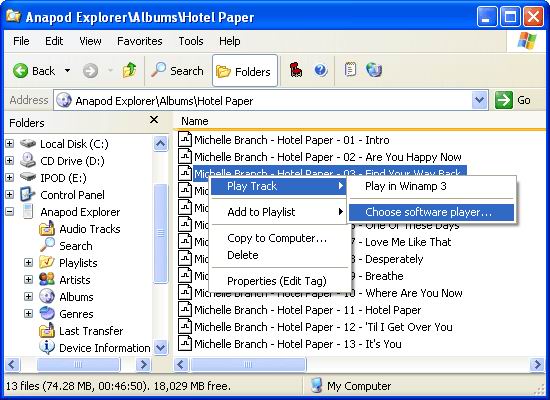 Anapod explorer screenshot