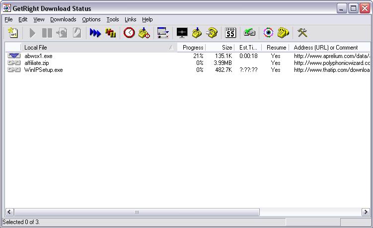 GetRight screenshot