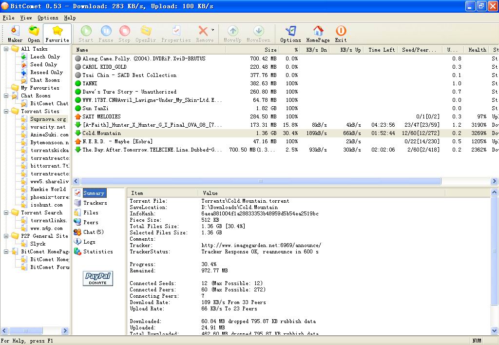 BitComet screenshot