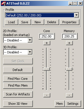 ATiTool 0.0.22 screenshot