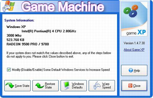 Game XP 1.4.7.30 screenshot (resized)