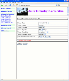 Areca ARC-1120 webbased management interface (klein)