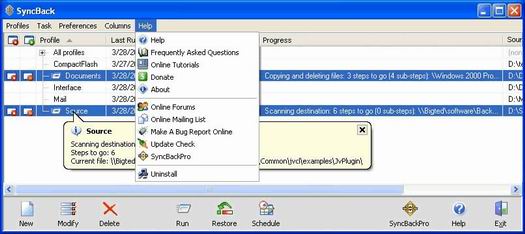 SyncBack screenshot (resized)