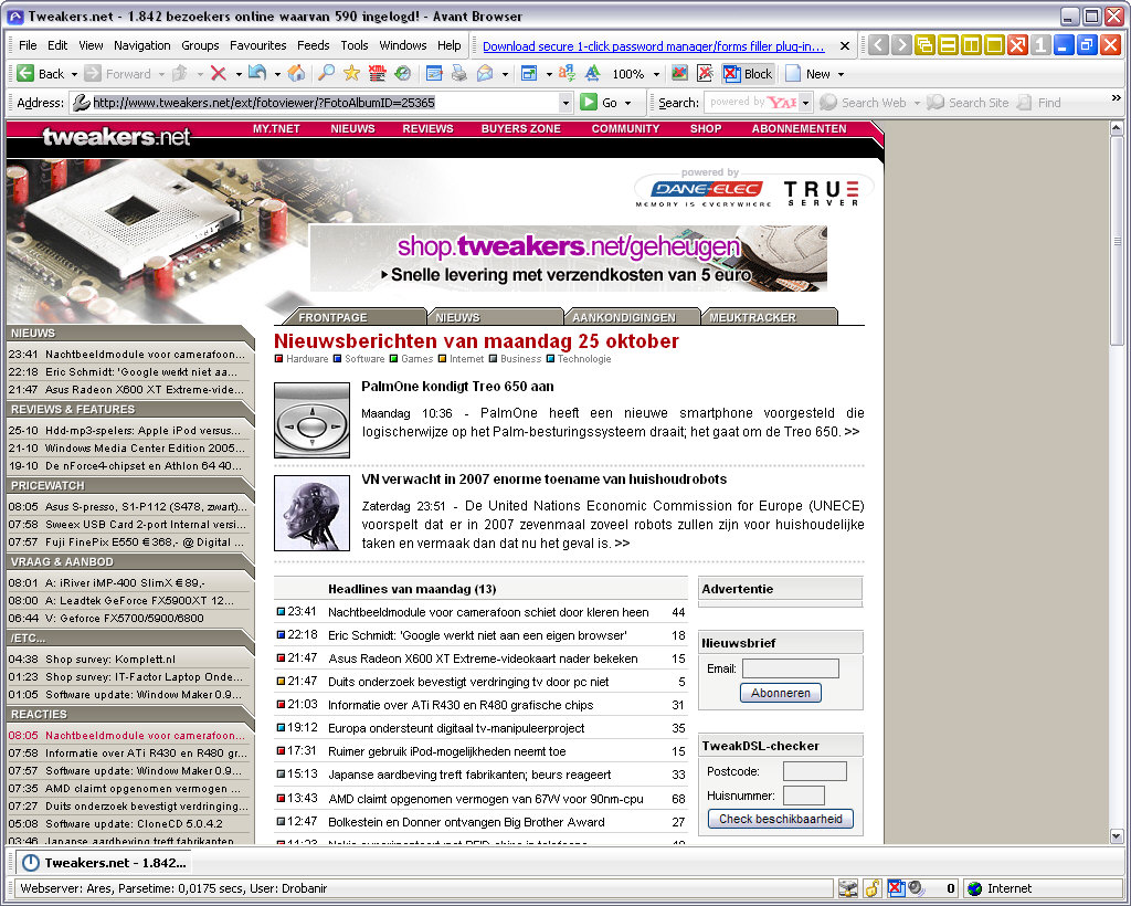 Avant Browser 10.0 build 030 screenshot