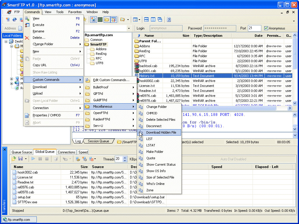 SmartFTP screenshot