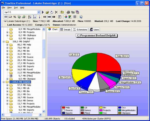 TreeSize Professional screenshot (resized)