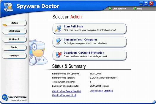 Spyware Doctor 3.0 screenshot (resized)