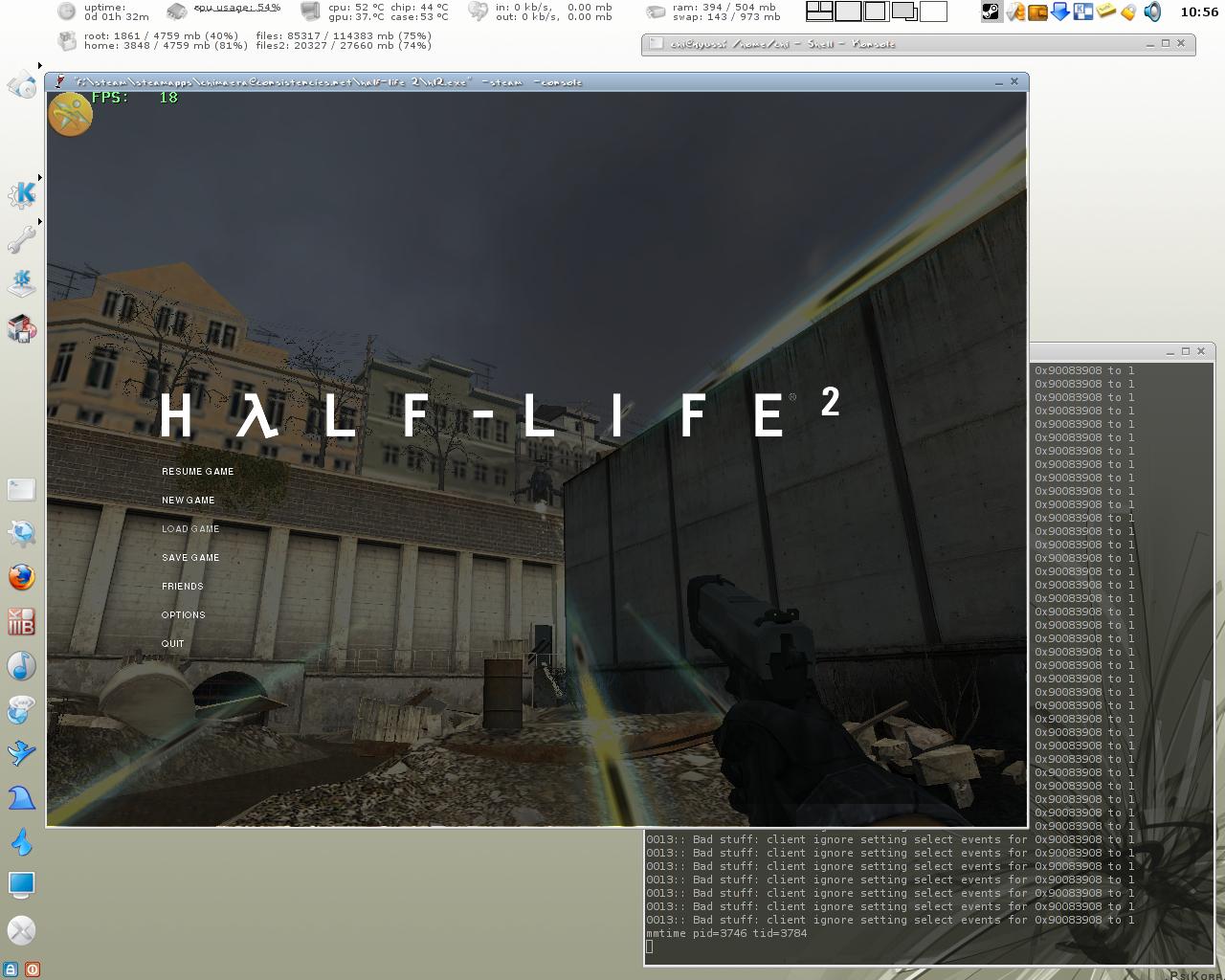 Half-Life 2 onder Cedega 4.2 screenshot