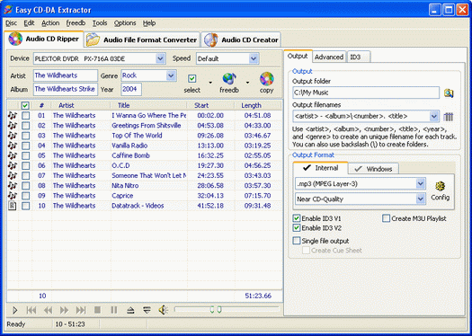 Easy CD-DA Extractor screenshot (resized)