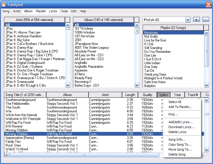 YamiPod screenshot
