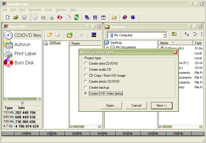 DeepBurner screenshot