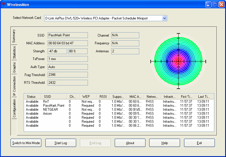WirelessMon monitor screenshot