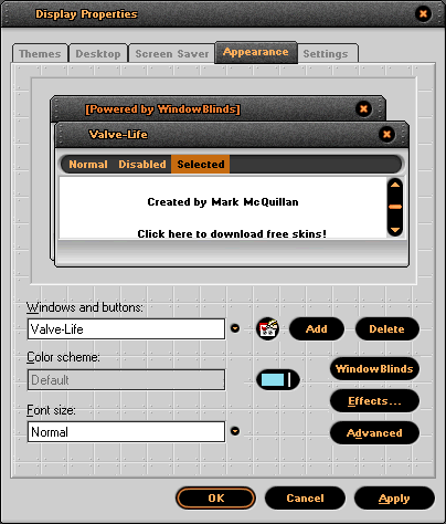 WindowBlinds 4.51 screenshot