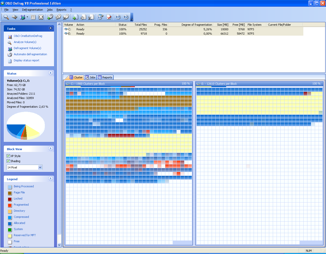 O&O Defrag 8.9 screenshot