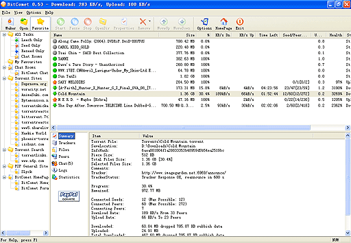 BitComet screenshot (resized)