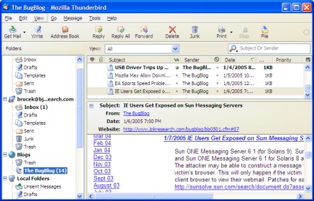 Mozilla Thunderbird screenie