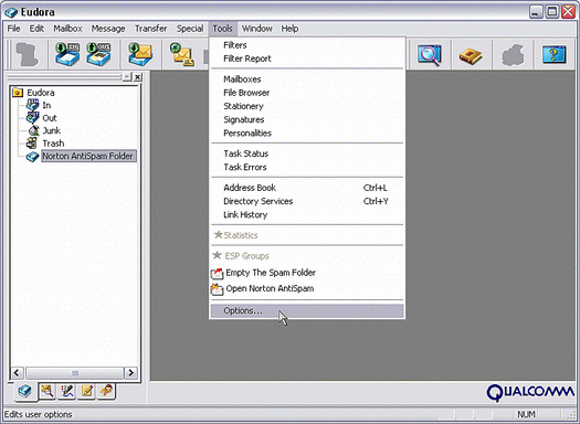 Eudora: tools - options (resized)