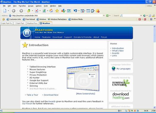 Maxthon screenshot (resized)