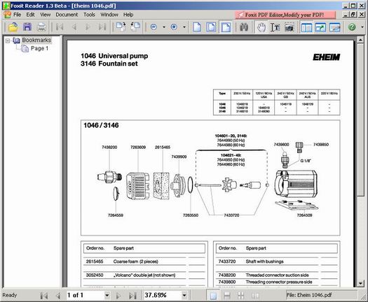Foxit PDF Reader 1.3 betea screenshot (resized)