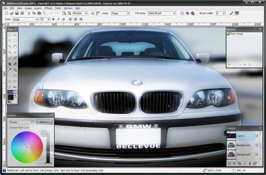 Paint.NET 2.5 alpha 3 screenshot (resized)