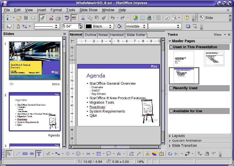 StarOffice 8 - Impress screenshot