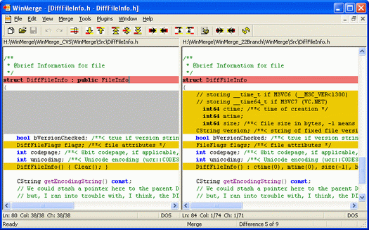 WinMerge screenshot (resized)