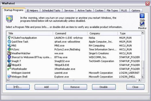 WinPatrol 9.8.1.0 screenshot (resized)