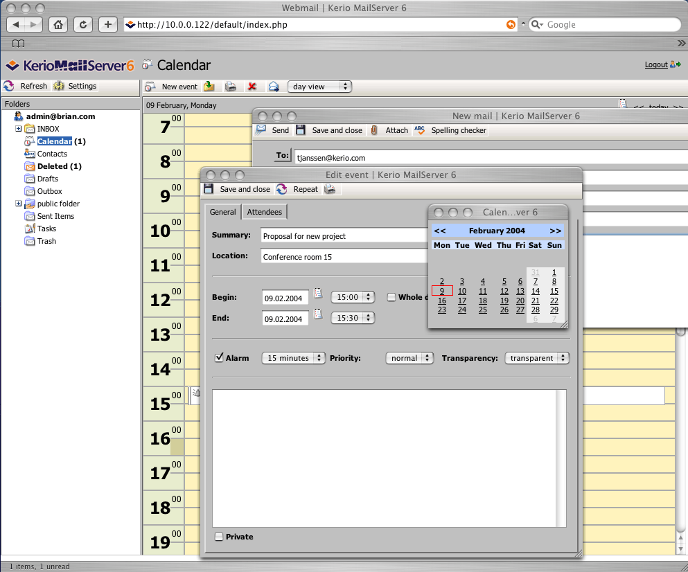 Kerio Mailserver 6 voor de Mac screenshot