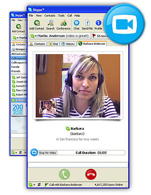 Skype for Windows versiue 2.0 met video