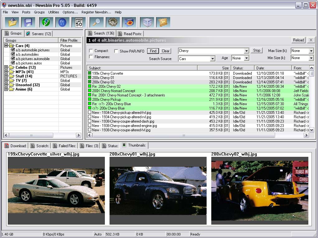NewsBin Pro 5.05 screenshot