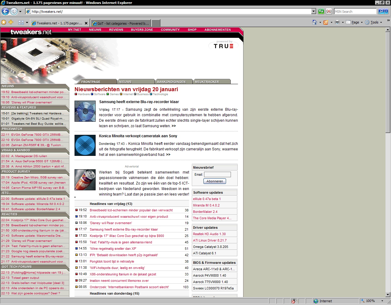 Internet Explorer 7 build 5299 - Tweakers.net (1280px)
