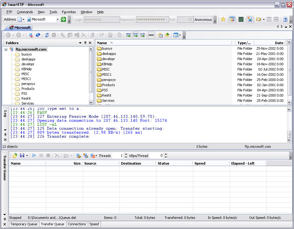 SmartFTP 2.0 build 993 screenshot